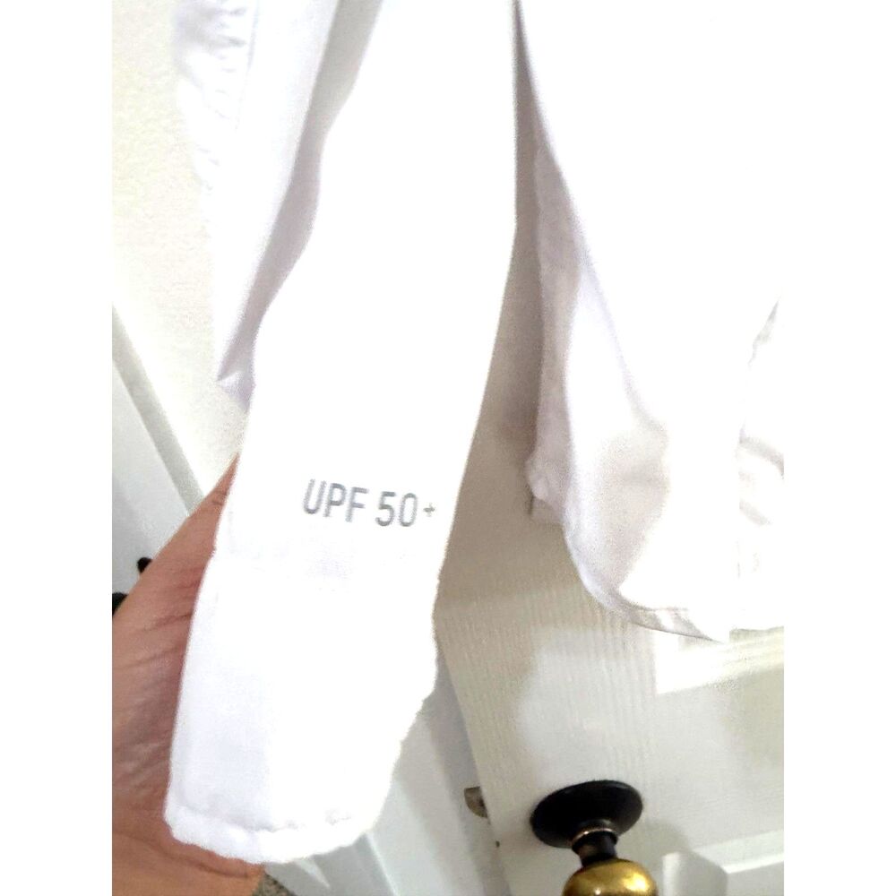 L.L. Bean White Tropicwear Sun Shirt Women's XS ☀️ - Picture 6 of 9
